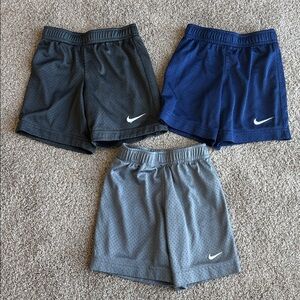 4T Nike Mesh Toddler Shorts - Blue, Dark Gray, Light Gray